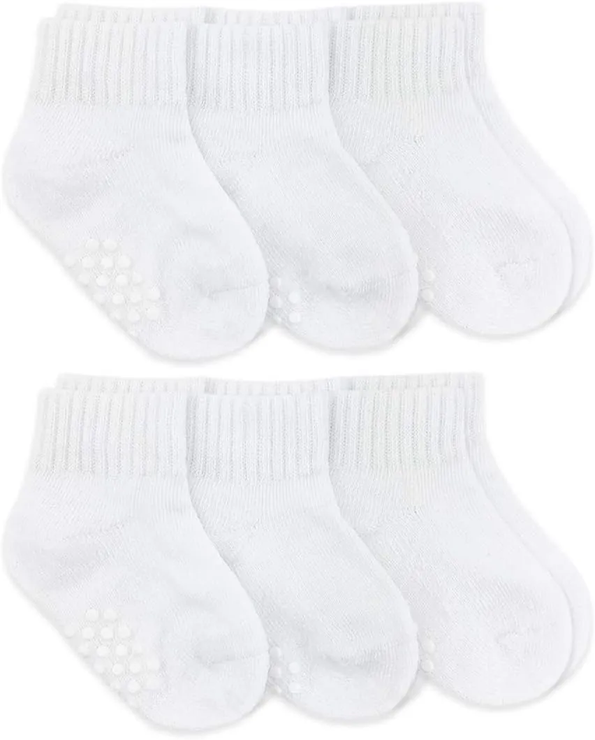 Jefferies Socks Baby Boys' Non-Skid Seamless Half Cushion Quarter Socks 6 Pair Pack