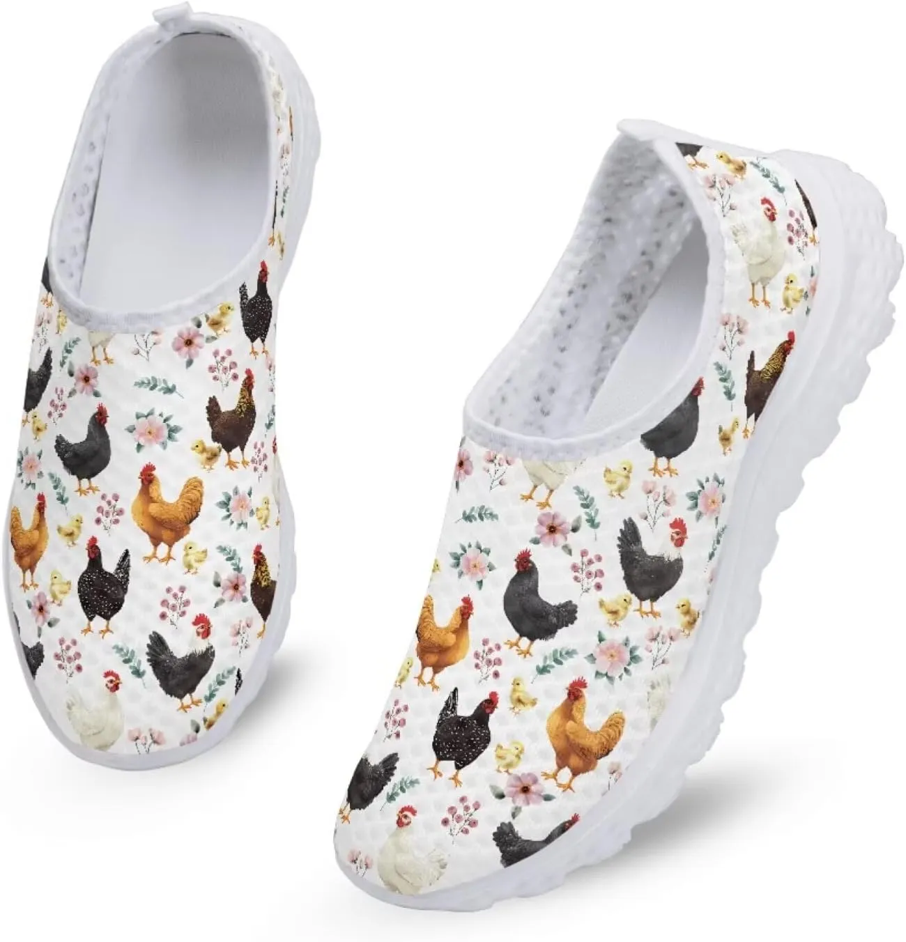 Jeiento Women's Slip On Walking Shoes Mesh Tennis Shoes Breathable Trainers Casual Running Sneakers