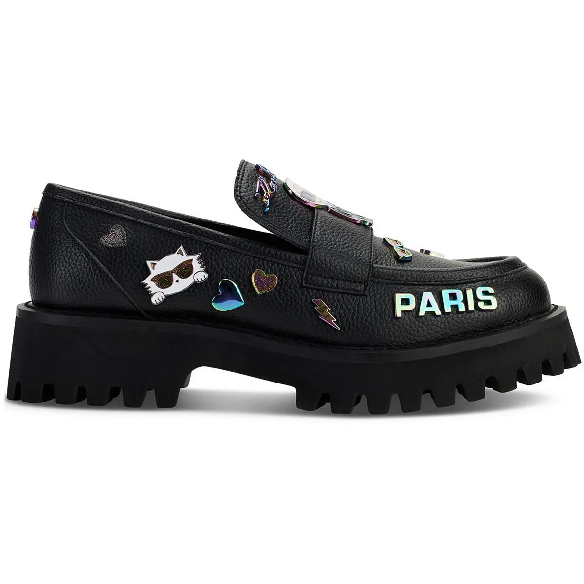 Karl Lagerfeld Paris Womens Gaston Leather Loafers
