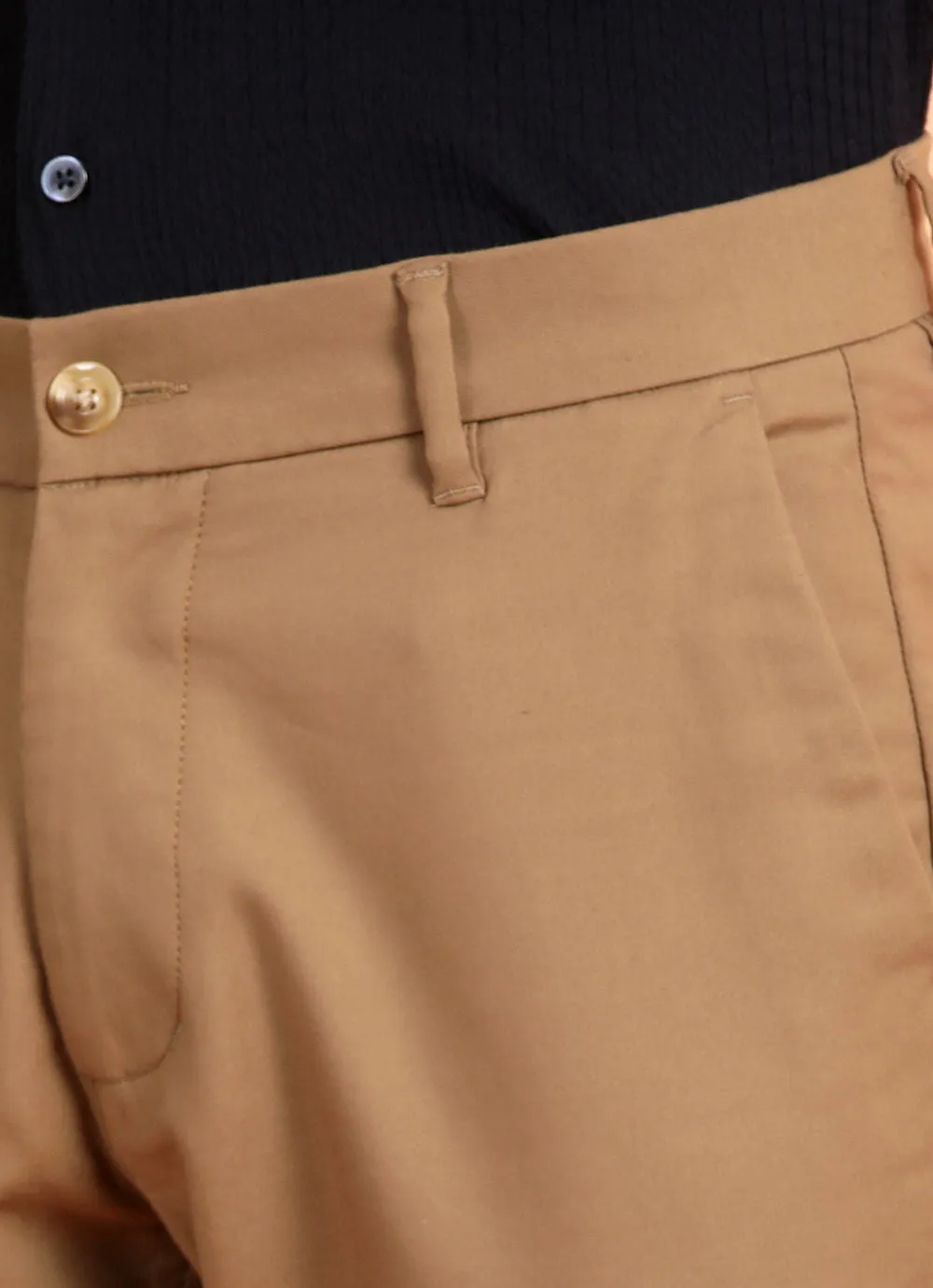 Khaki Flat Front