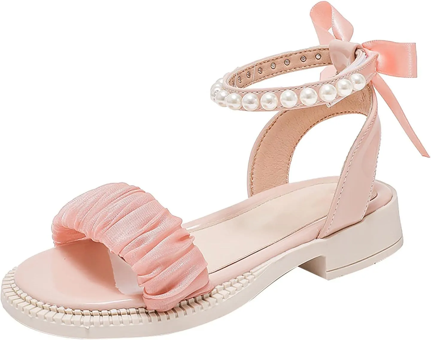 Kids Baby Girl's Sandals Fashion Pearl Bow Design With Princess Dress Princess Shoes Little Child/Big Water Shoes