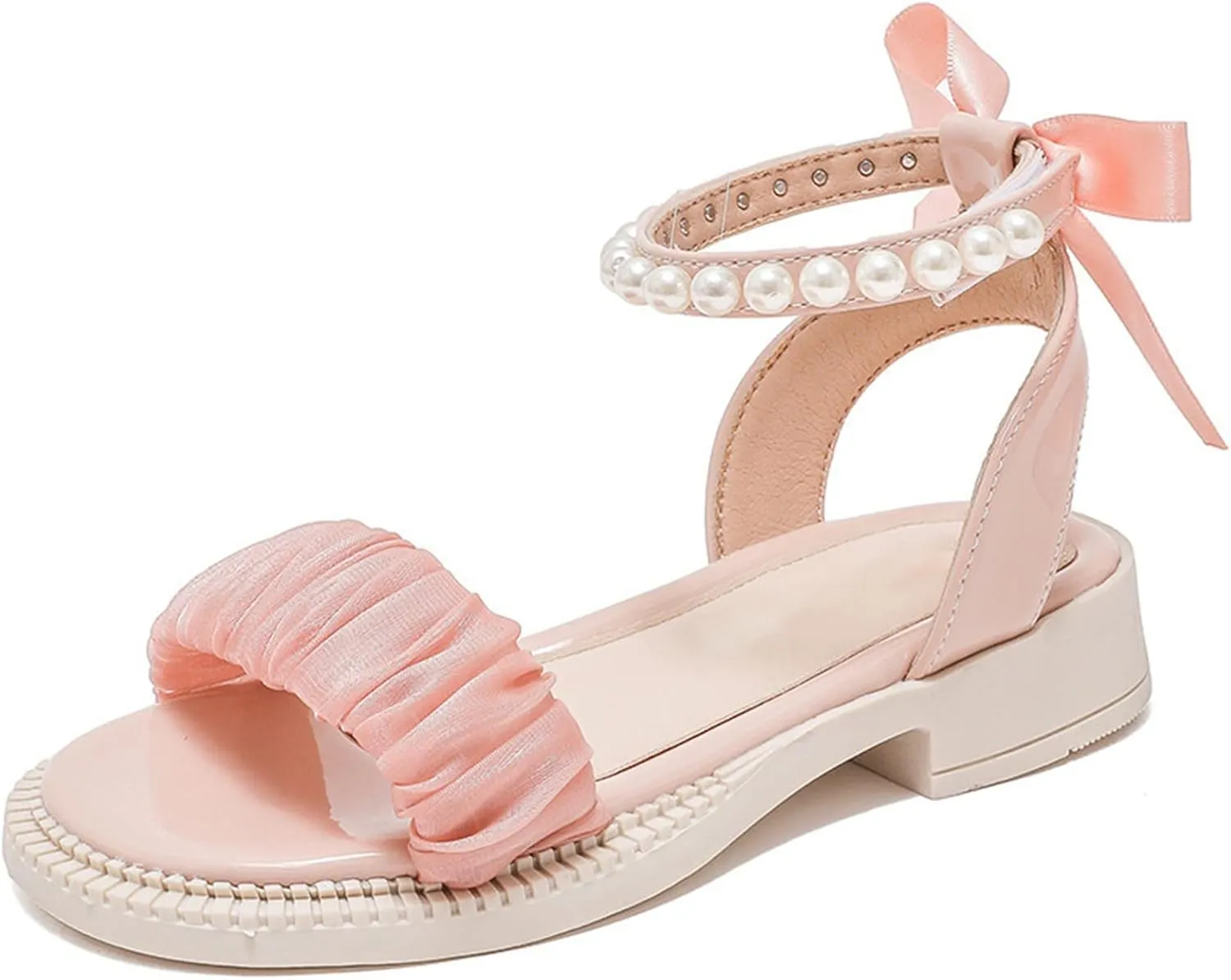 Kids Baby Girl's Sandals Fashion Pearl Bow Design With Princess Dress Princess Shoes Little Child/Big Water Shoes