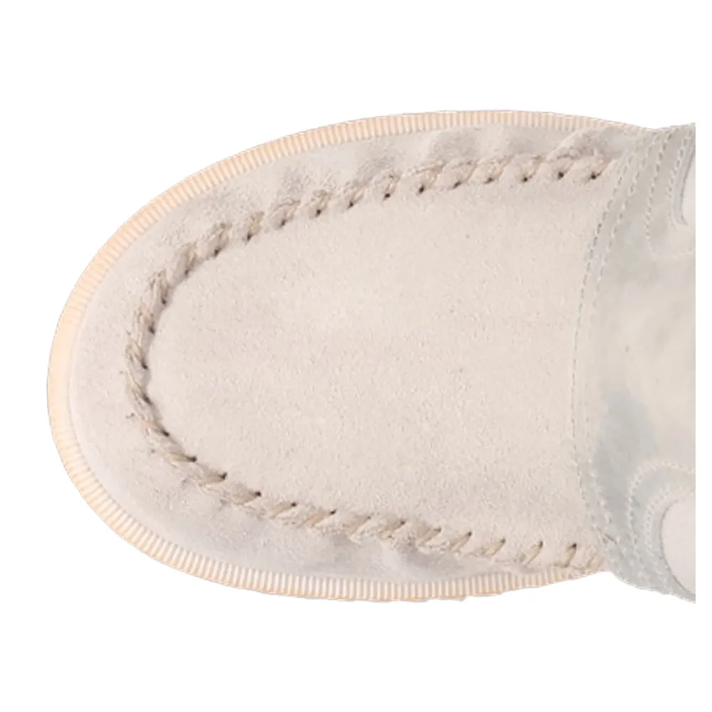Lakota Fringe Round Toe Moccasin Boots