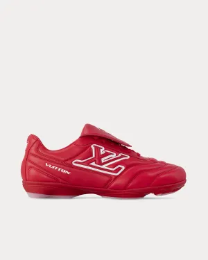 LV Footprint Football Trainers Red Low Top Sneakers