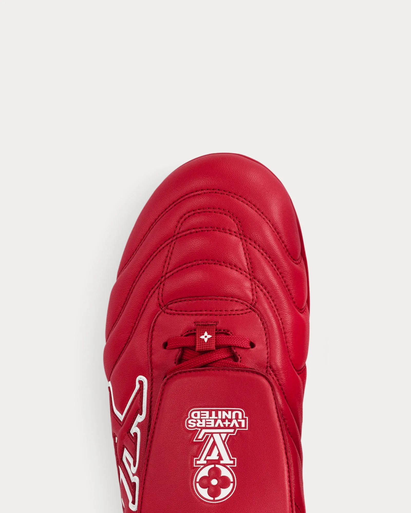 LV Footprint Football Trainers Red Low Top Sneakers