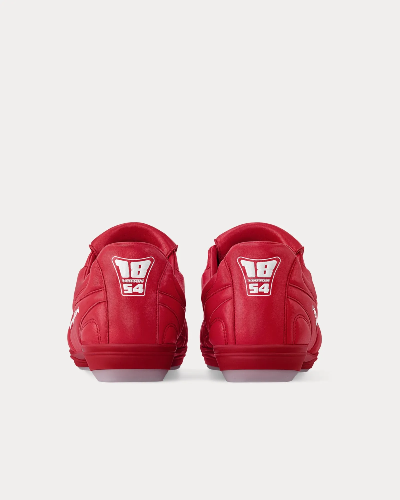 LV Footprint Football Trainers Red Low Top Sneakers