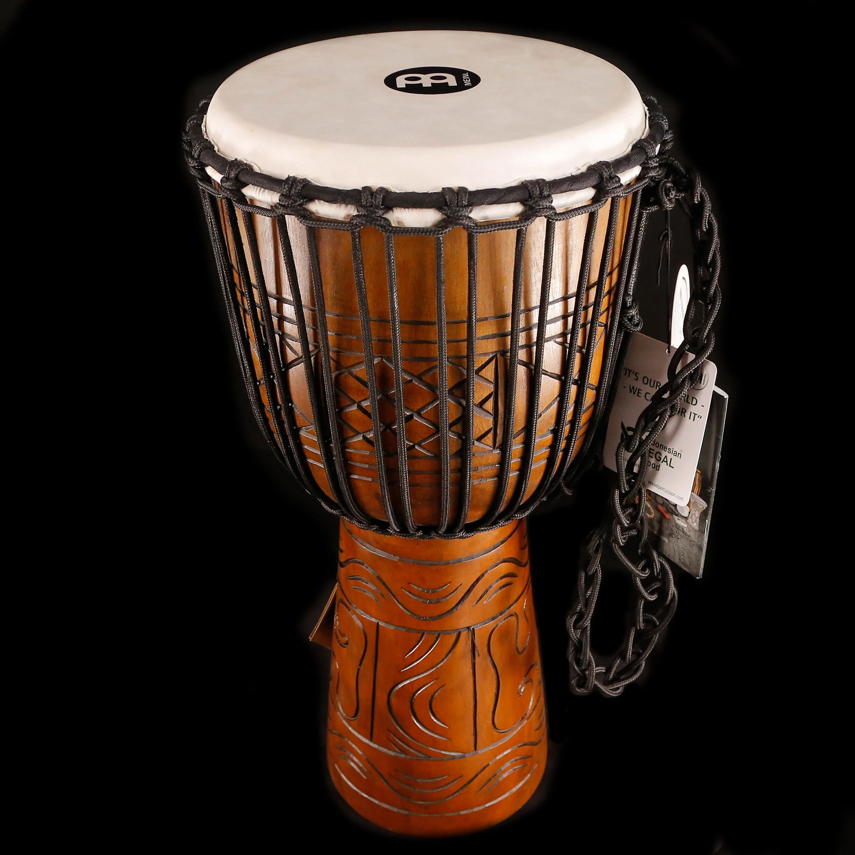 Meinl Percussion 10" Headliner/Artifact Rope-Tuned Wood Djembe