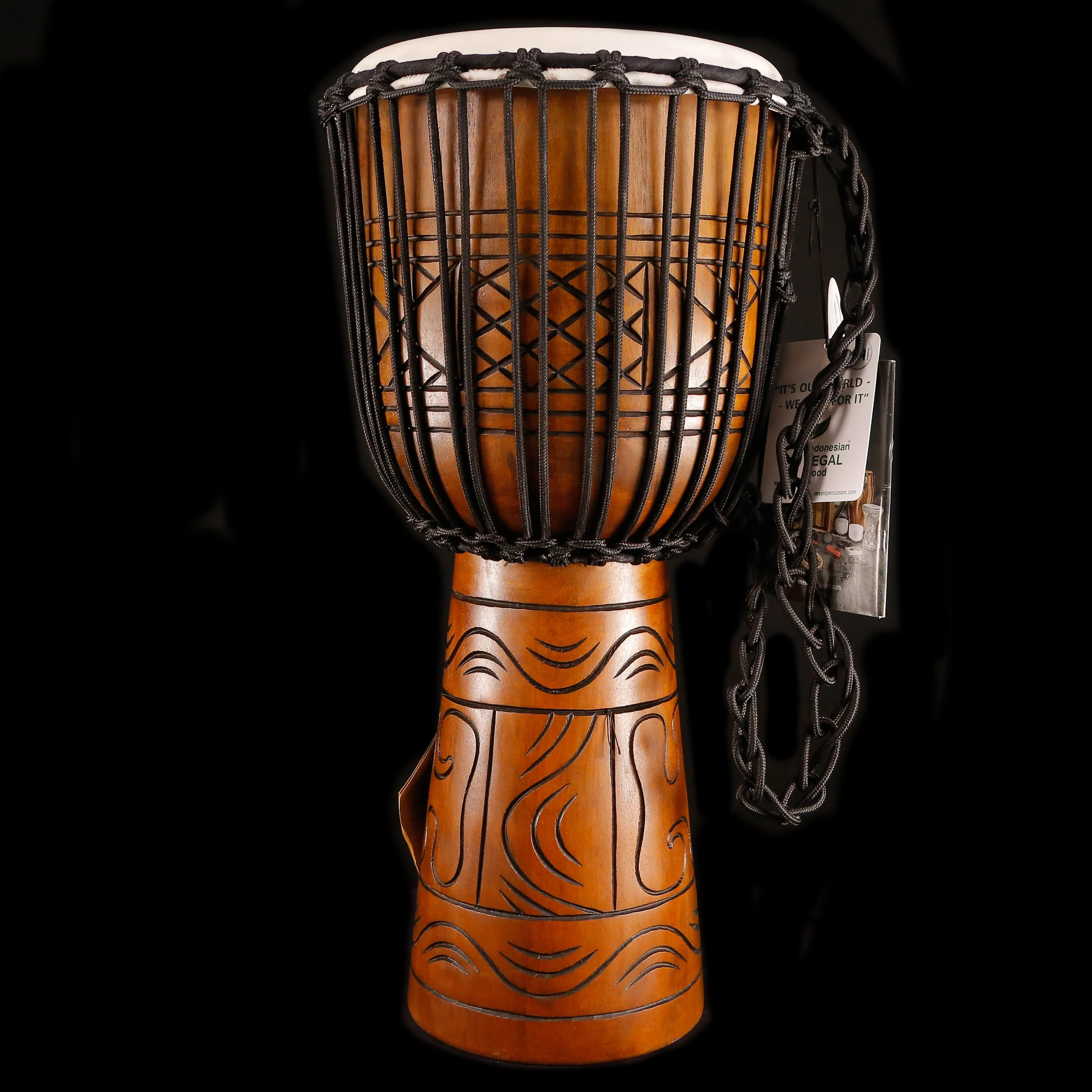 Meinl Percussion 10" Headliner/Artifact Rope-Tuned Wood Djembe