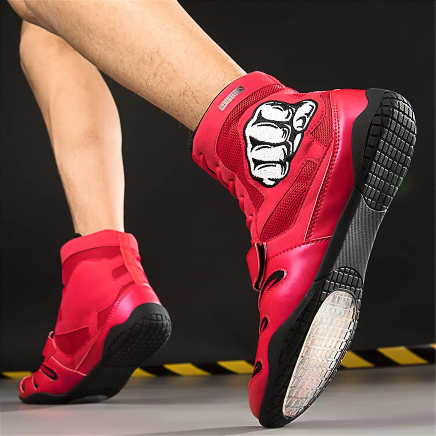 Men's Boxing Shoes, Squat Sneakers Casual Boxing Workout Shoes for Men Non-Slip Wrestling Weightlifting Shoes