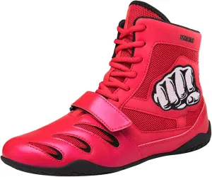 Men's Boxing Shoes, Squat Sneakers Casual Boxing Workout Shoes for Men Non-Slip Wrestling Weightlifting Shoes