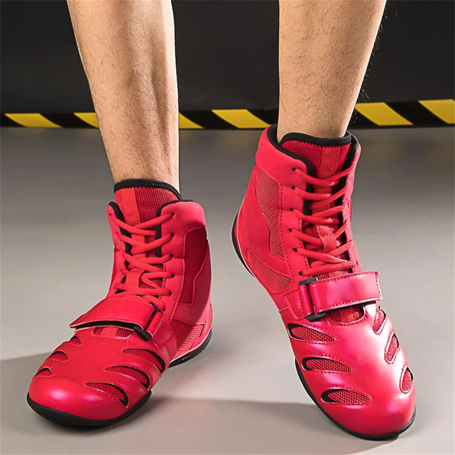 Men's Boxing Shoes, Squat Sneakers Casual Boxing Workout Shoes for Men Non-Slip Wrestling Weightlifting Shoes