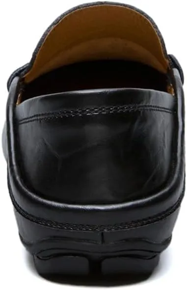 Men's Lightweight Casual Genuine Leather Slip On Soft Driving Walking Shoes Penny Loafer Flats Shoes