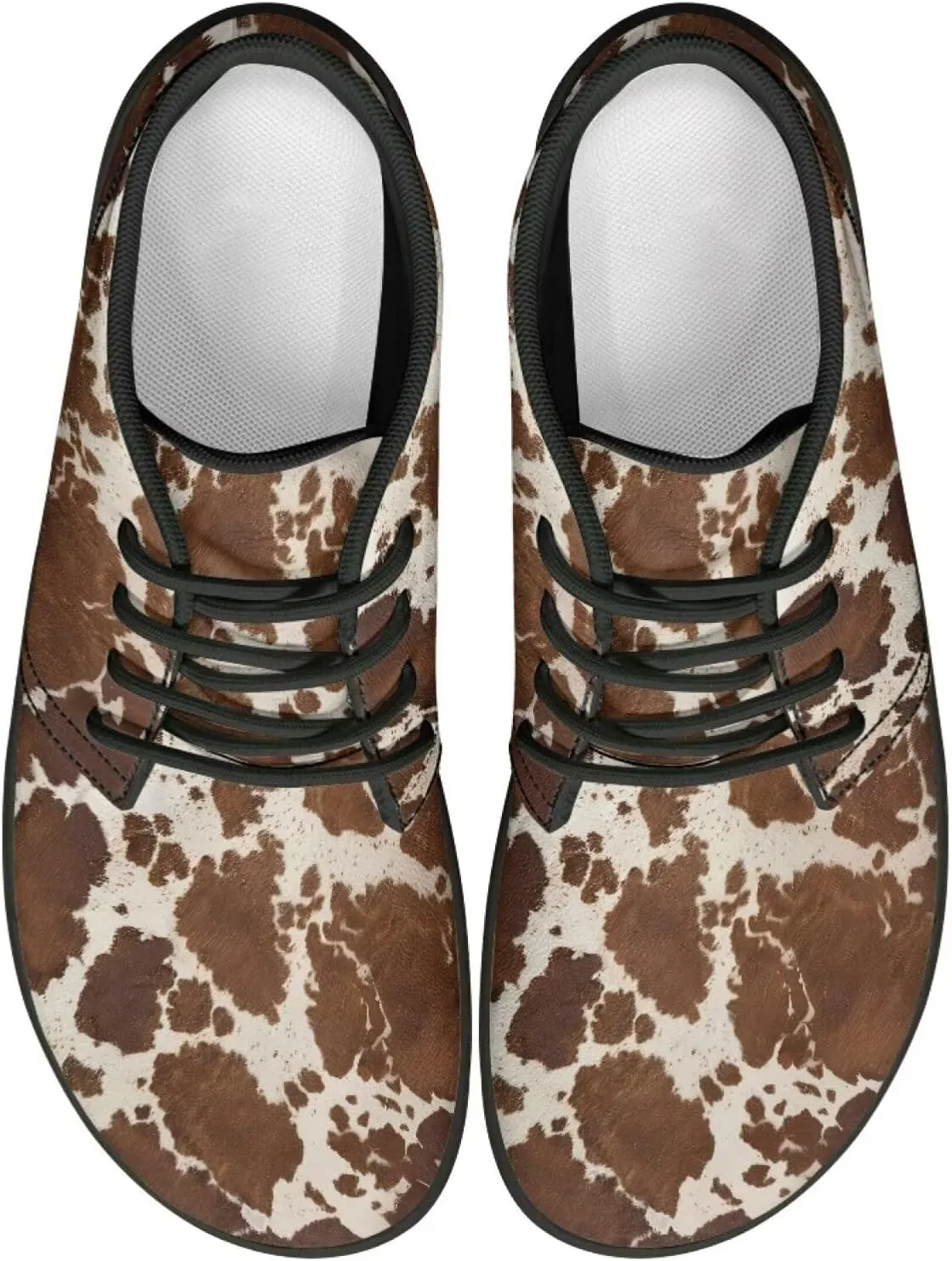 Men's Road Running Shoes Anima Print Wide Toe Shoe Classic Low Top Zero Drop Sneaker Lightweight Minimalist Sneakers