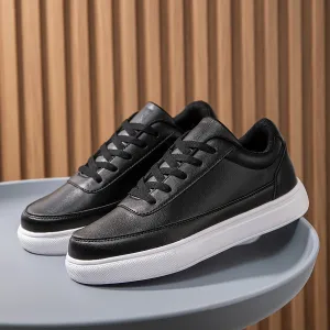 Men's Stylish Smart Vegan Leather Low-Top Trainers | Eco-Friendly Materials