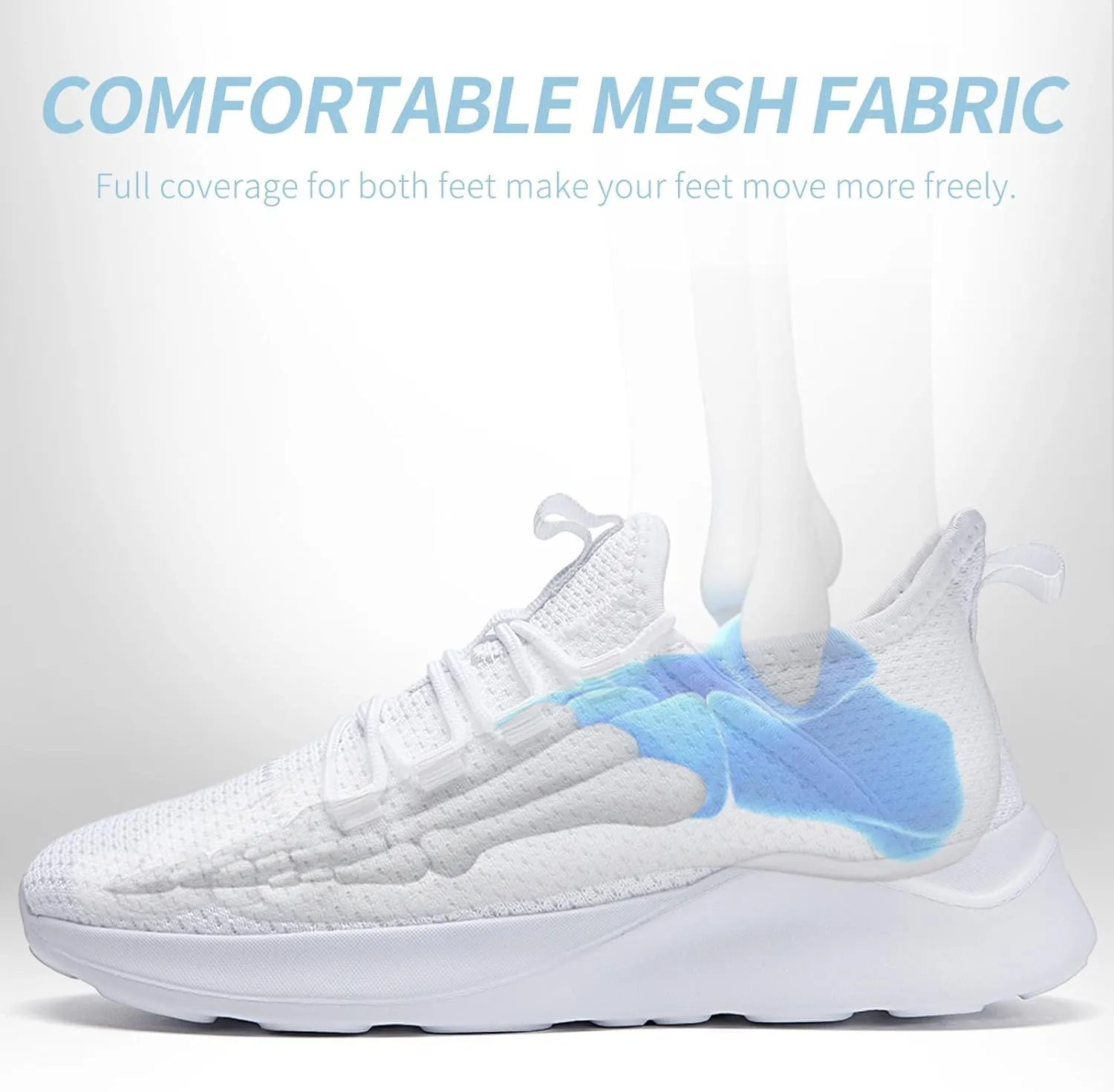 Mens Tennis Gym Shoes Lightweight Breathable Running Workout Shoes Non-Slip Fashion for Walking Work Travel