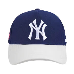 MLB NEW YORK YANKEES CITY RANSOM LEATHER PINCH FRONT STRAPBACK (MIDNIGHT NAVY)