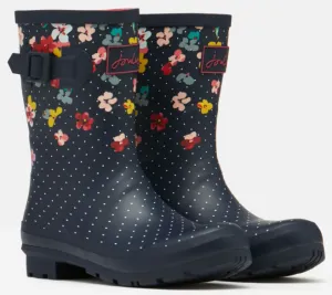 Molly mid-height rain boots in navy blossom