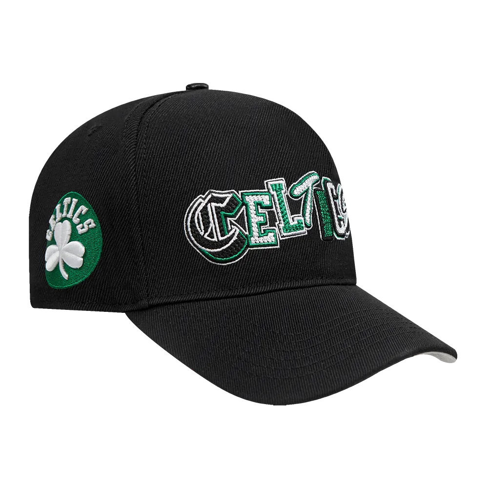 NBA BOSTON CELTICS CITY RANSOM WOOL BLEND PRO PINCH SNAPBACK (BLACK)