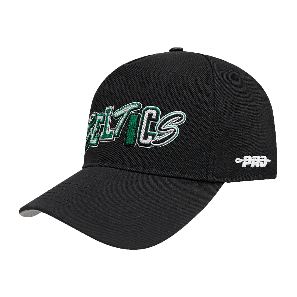 NBA BOSTON CELTICS CITY RANSOM WOOL BLEND PRO PINCH SNAPBACK (BLACK)
