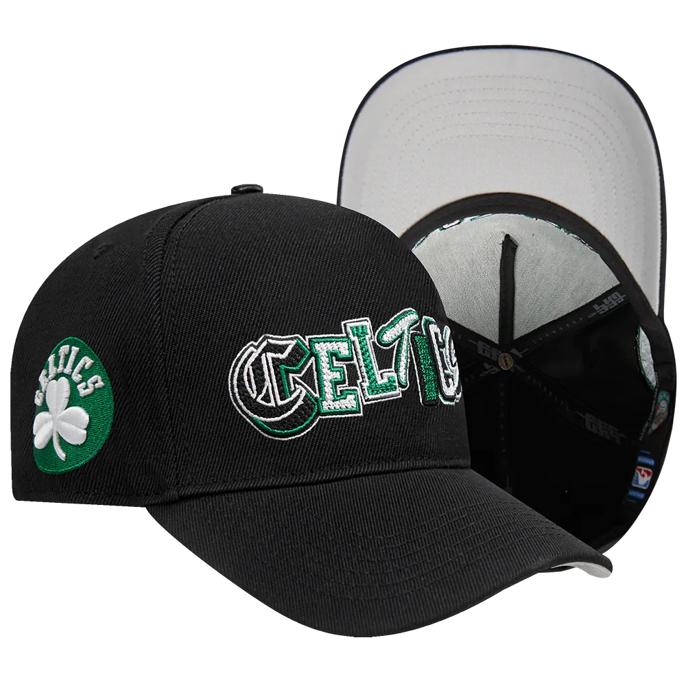 NBA BOSTON CELTICS CITY RANSOM WOOL BLEND PRO PINCH SNAPBACK (BLACK)
