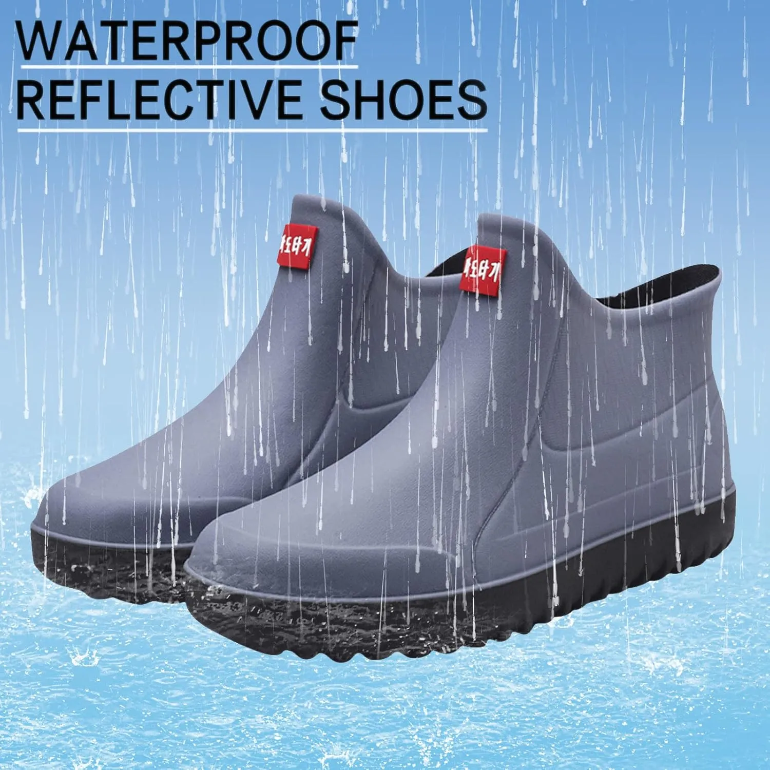 NLOMOCT Rain Boots for Women Wide Comfort Lightweight Waterproof Garden Boots Cute Soft Insole Short Rain Boots for Outdoor