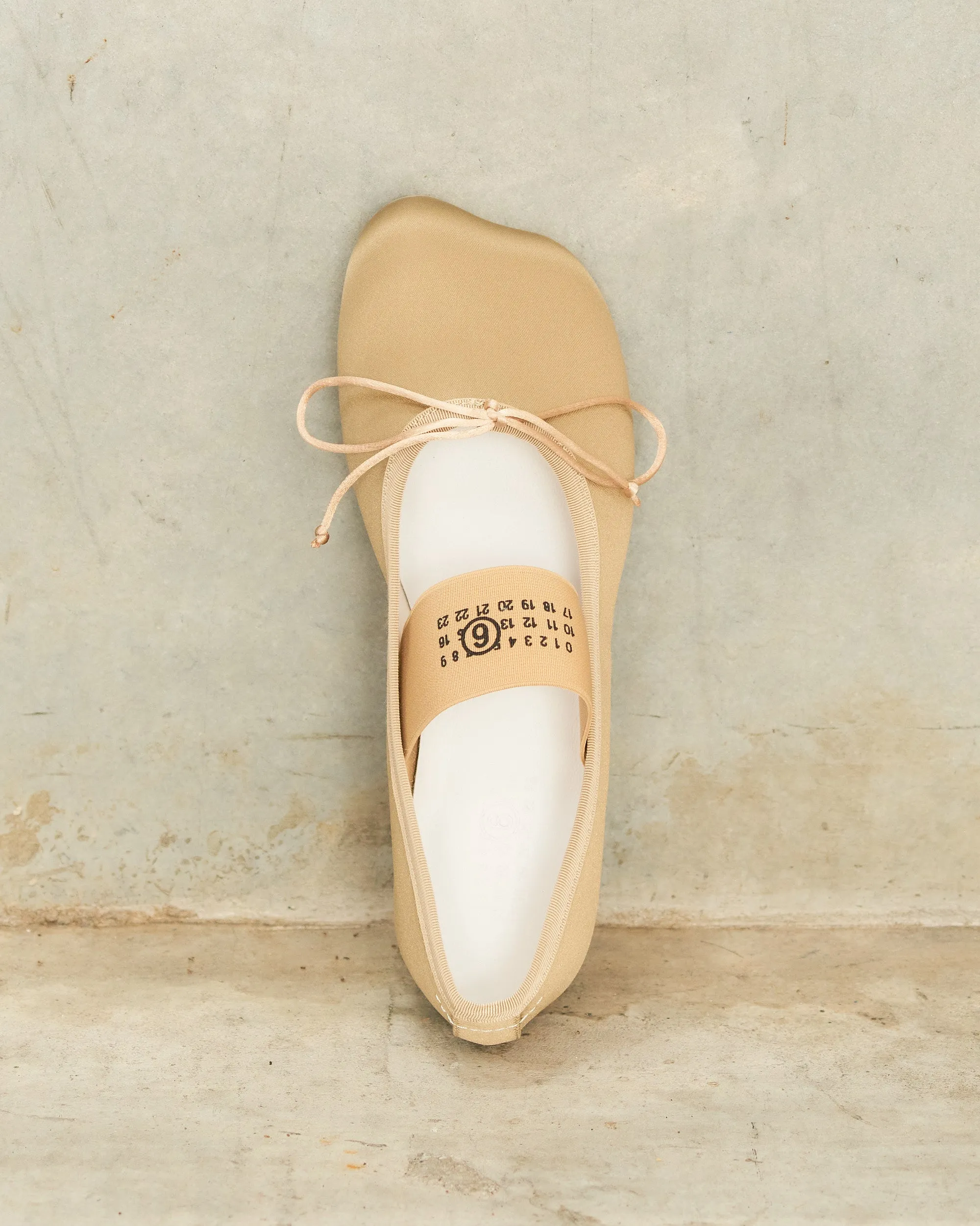 Olive Satin Anatomic Ballerina Shoes
