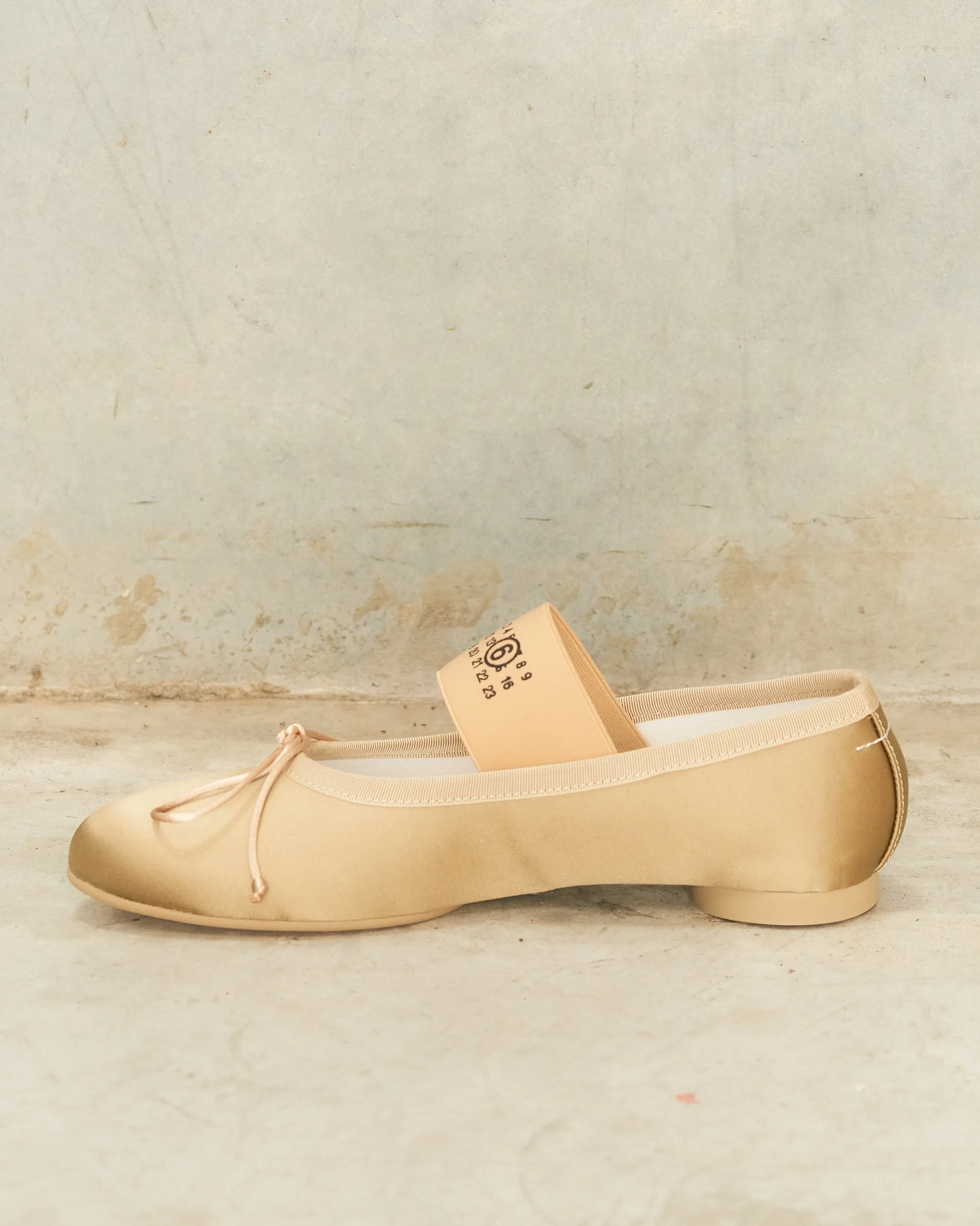 Olive Satin Anatomic Ballerina Shoes