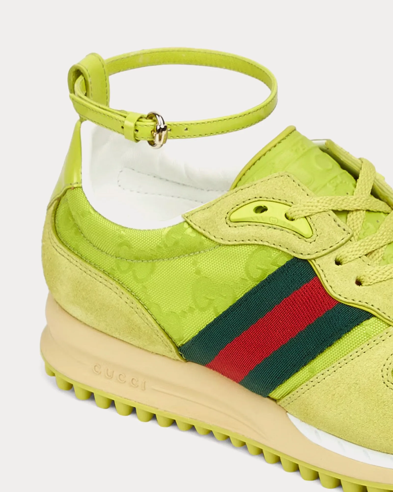 Re-Motion with GG Nylon Acid Green Low Top Sneakers