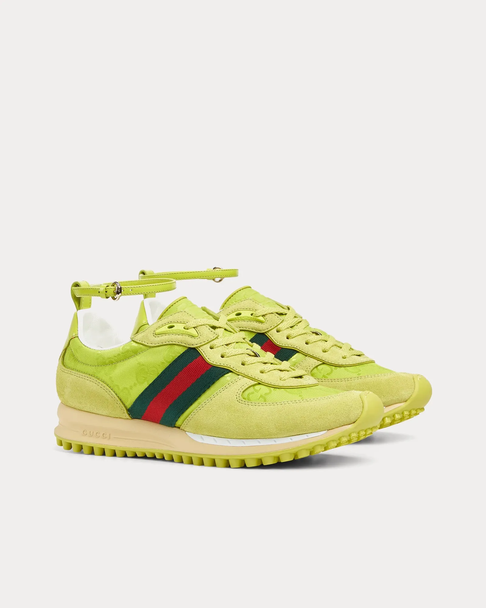 Re-Motion with GG Nylon Acid Green Low Top Sneakers