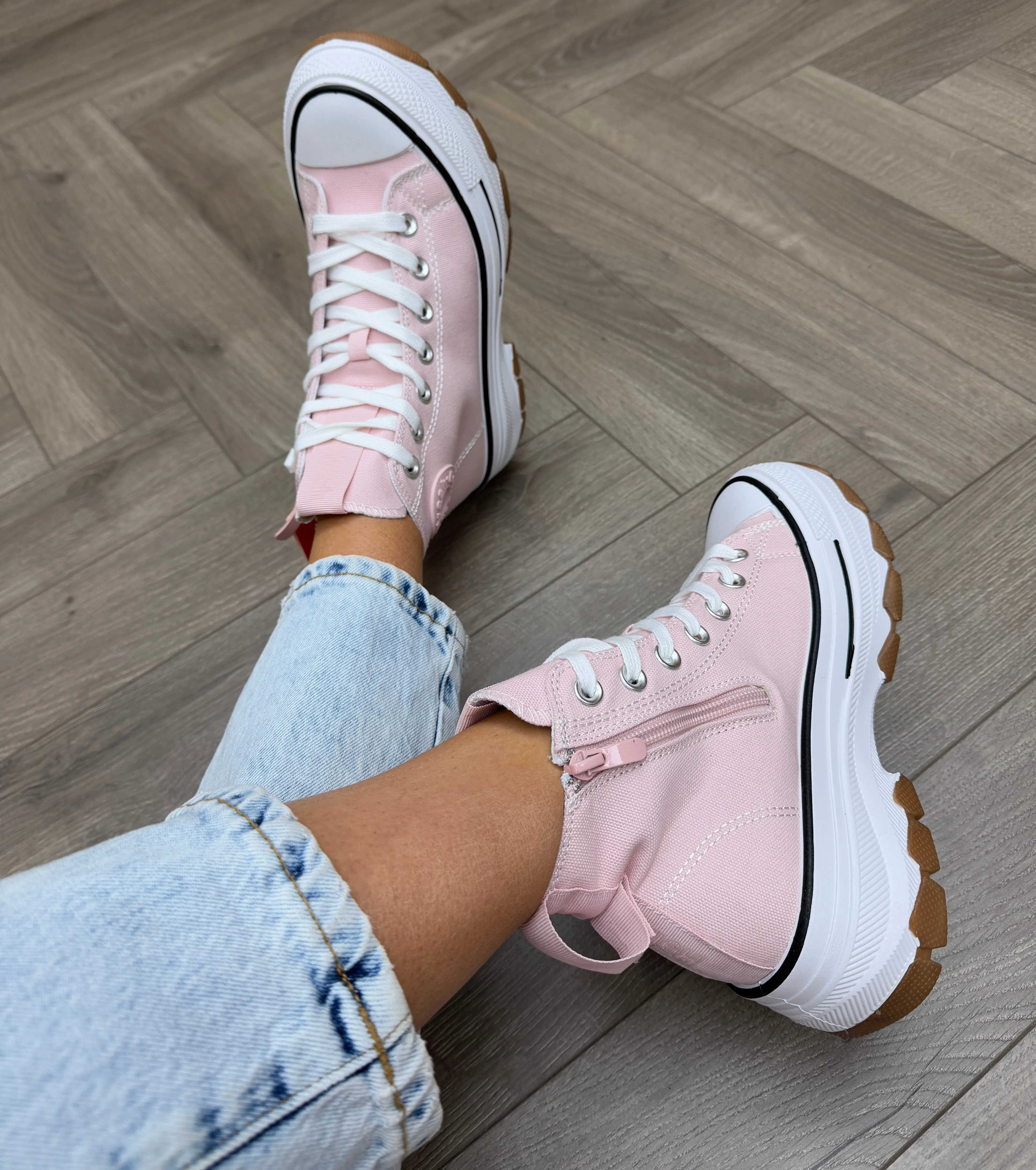 Refresh Chunky High Top Trainer 172476 - Nude (R24)