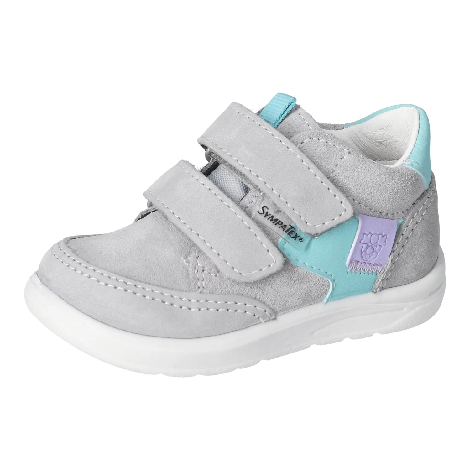 Ricosta Kito Pink Grey Girls Waterproof Velcro Low Ankle Boots