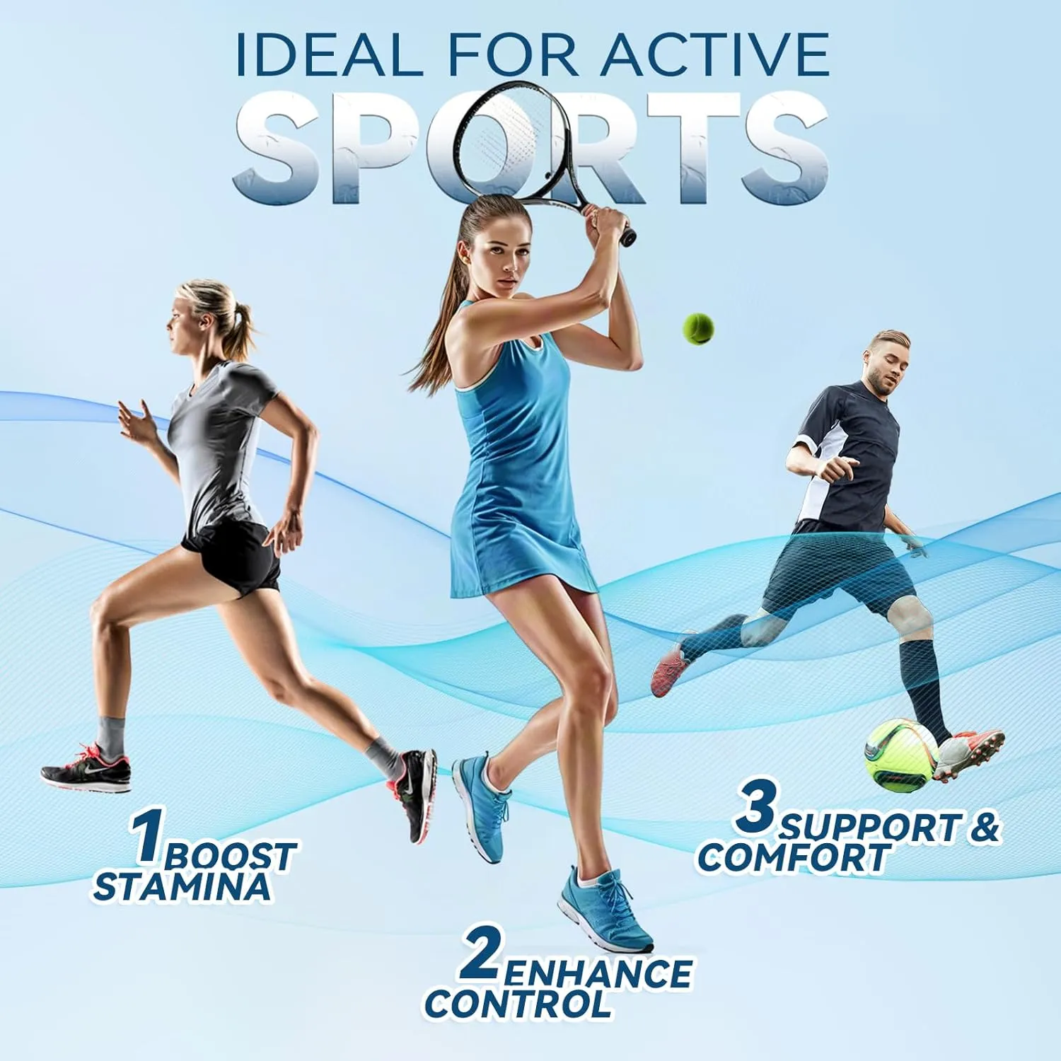 Running Athletic Insoles for Men & Women - Shock Absorbing Insoles,Sports Inserts - Comfort Cushions Inserts for Hiking Walking Hockey Tennis Basketball(Womens 5-8)