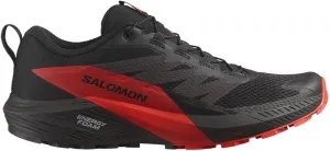 SALOMON Men's Athletics Trail Running Shoes, Black Fiery Red Black, 10.5 AU