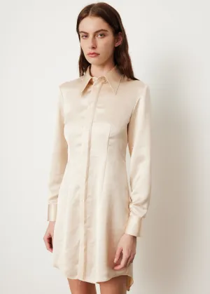 Satin Shirt Dress