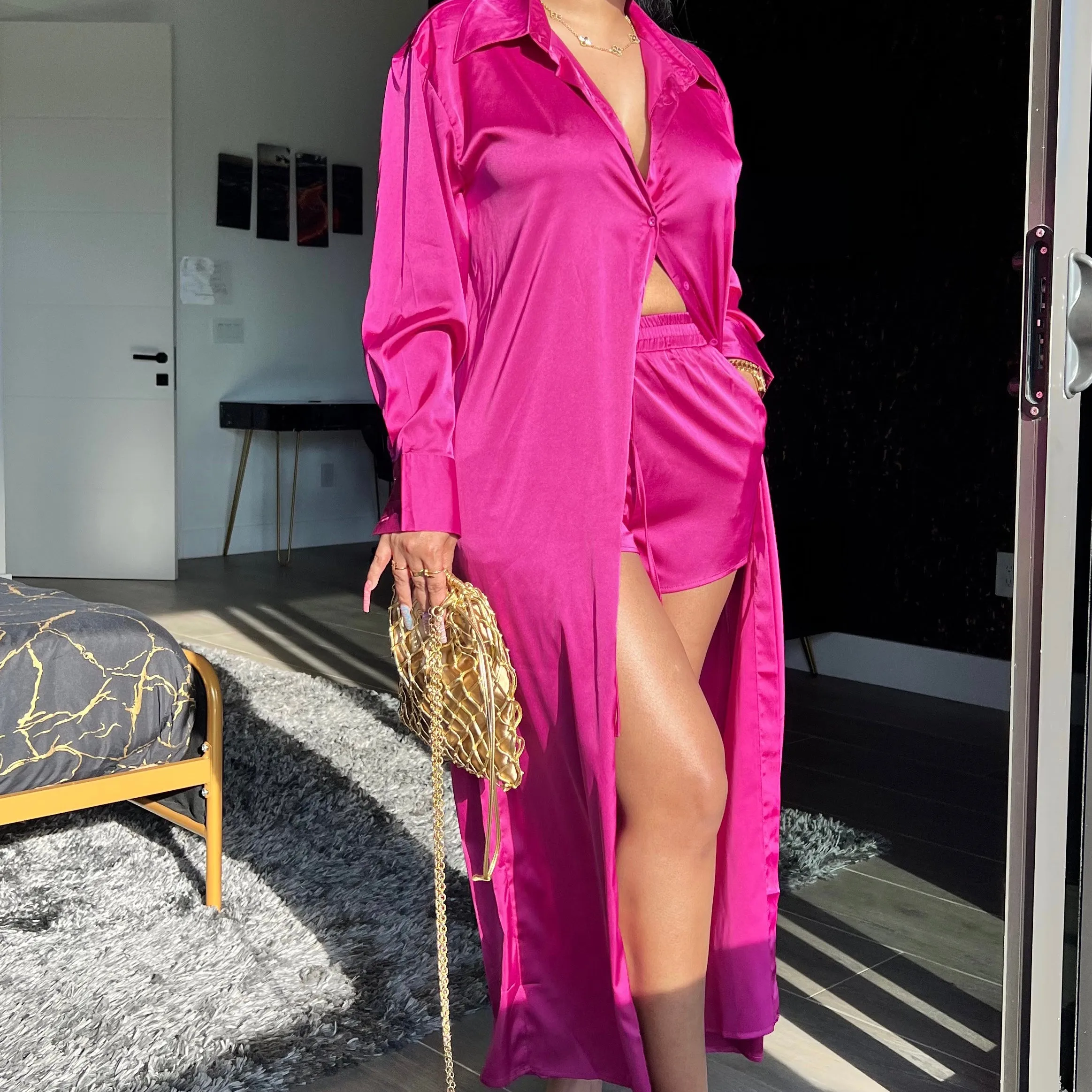 Silky Sleek short set