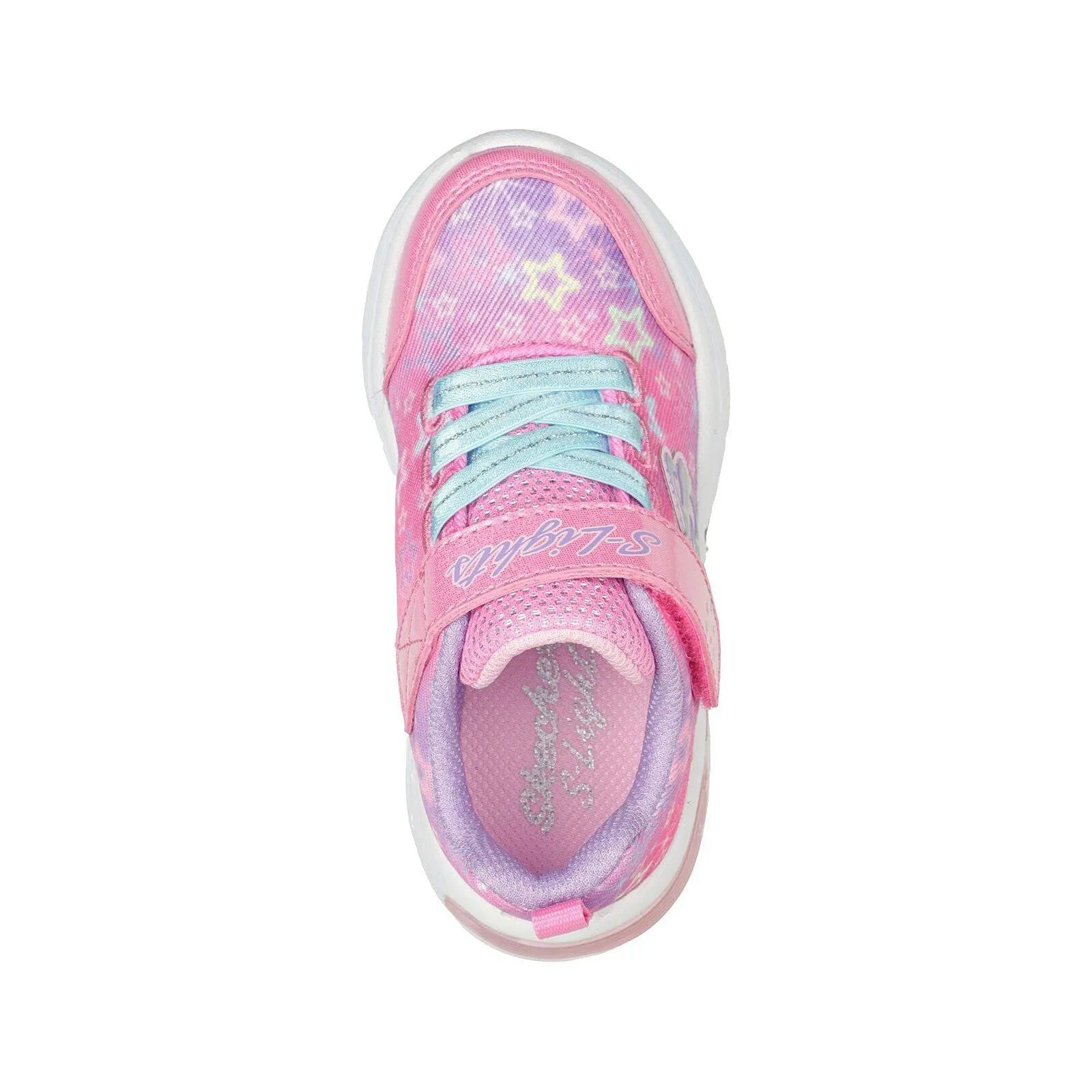 Skechers 302324N Star Sparks Girls Pink Multi Textile Touch Fastening Trainers