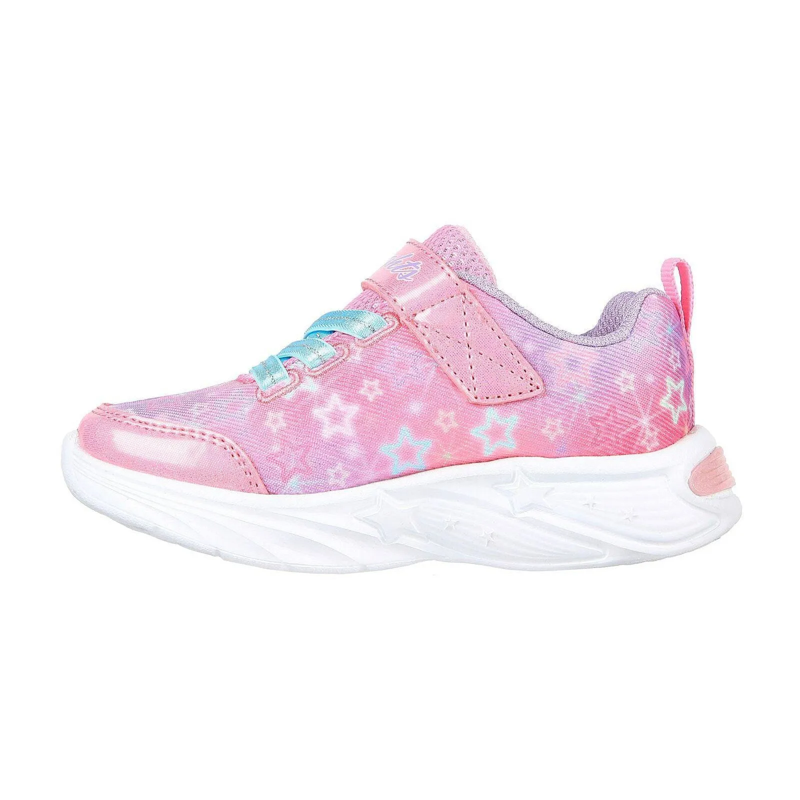 Skechers 302324N Star Sparks Girls Pink Multi Textile Touch Fastening Trainers