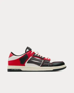 Skel-Top Leather Black / Red Low Top Sneakers