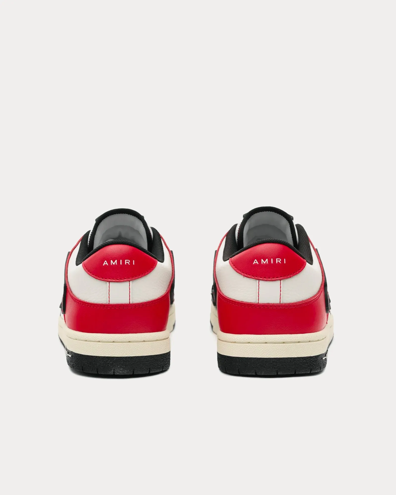 Skel-Top Leather Black / Red Low Top Sneakers