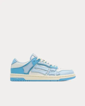 Skel-Top Leather Blue Low Top Sneakers