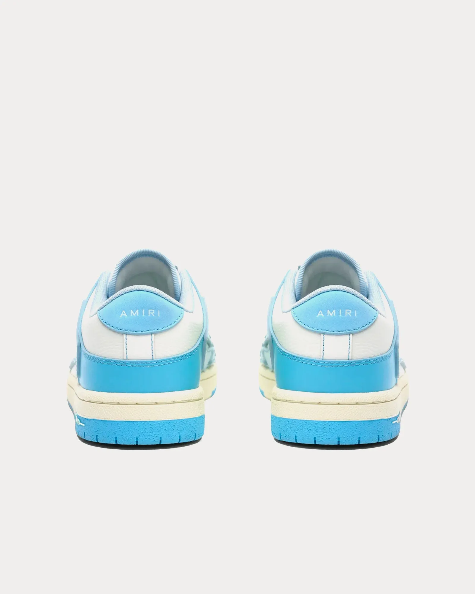 Skel-Top Leather Blue Low Top Sneakers