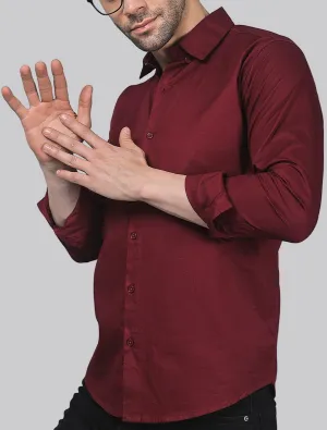 Sleek Maroon Men's Shirt