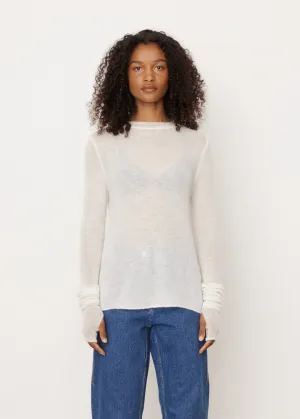 Sleek Mohair Knit Top