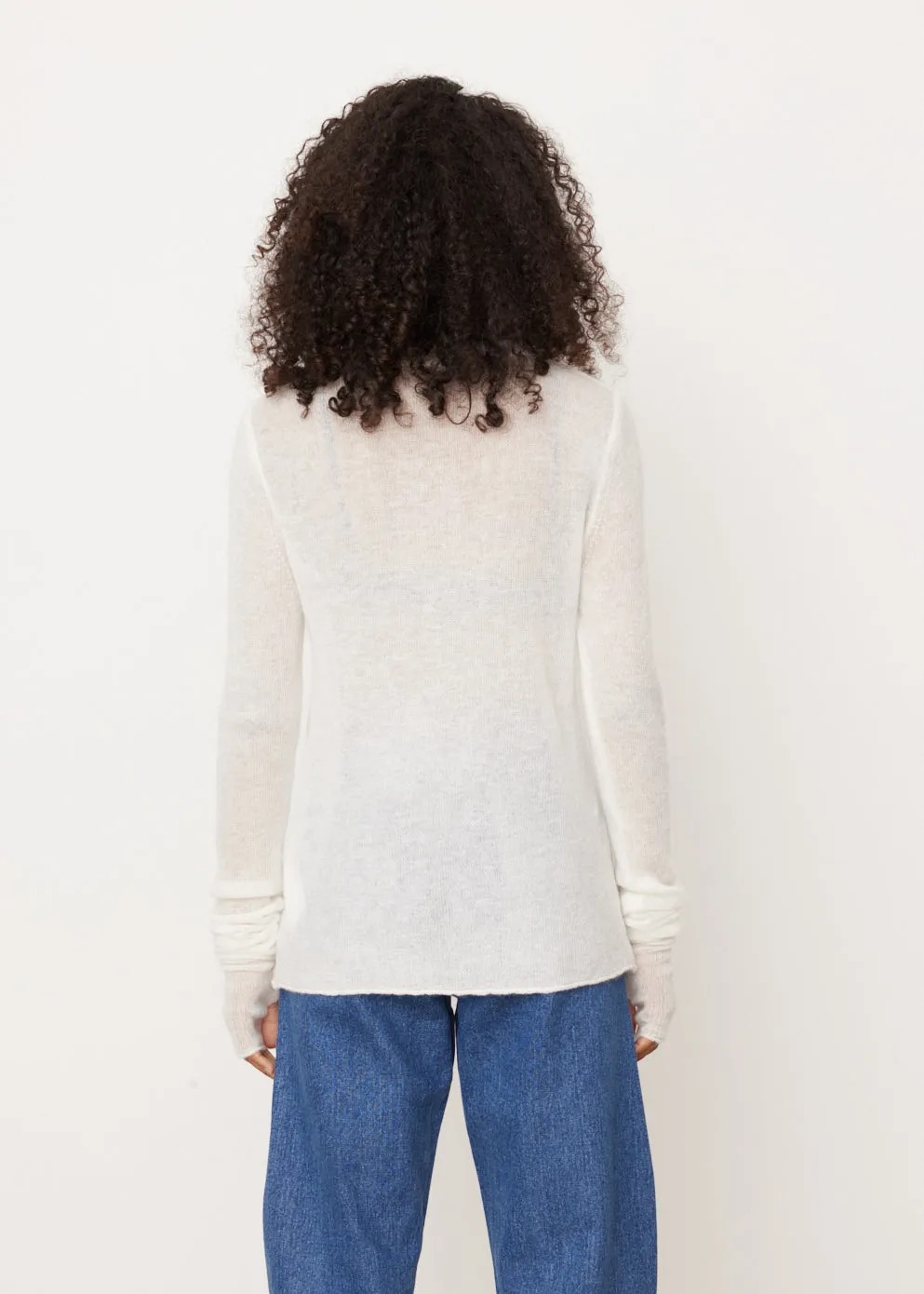 Sleek Mohair Knit Top