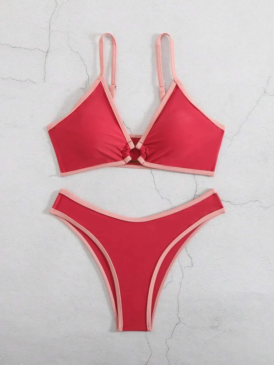 Sleek Ring Front Bikini Set