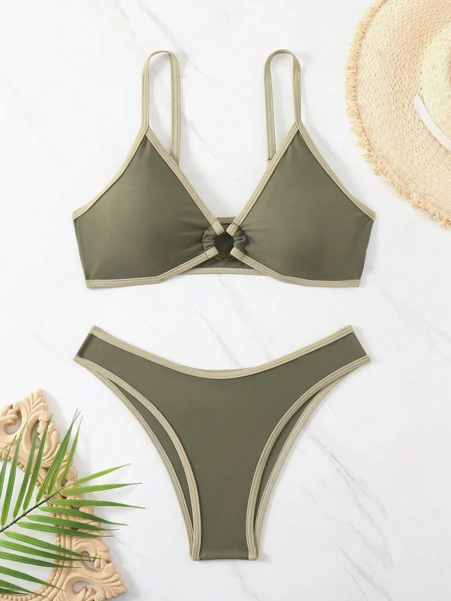 Sleek Ring Front Bikini Set