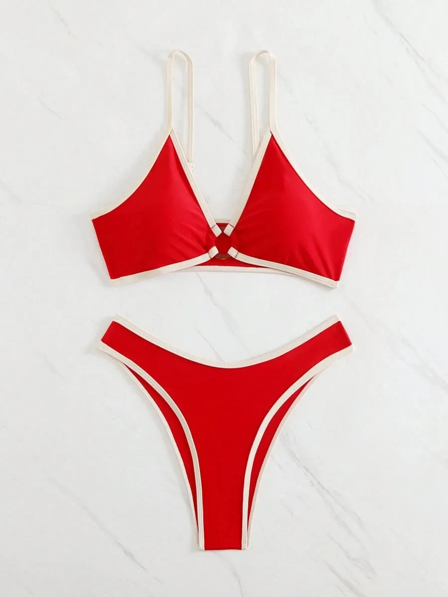 Sleek Ring Front Bikini Set