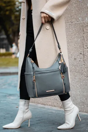 Sleek Sophisticate Vegan Leather Shoulder Bag
