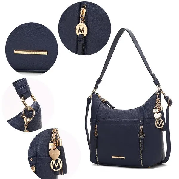 Sleek Sophisticate Vegan Leather Shoulder Bag
