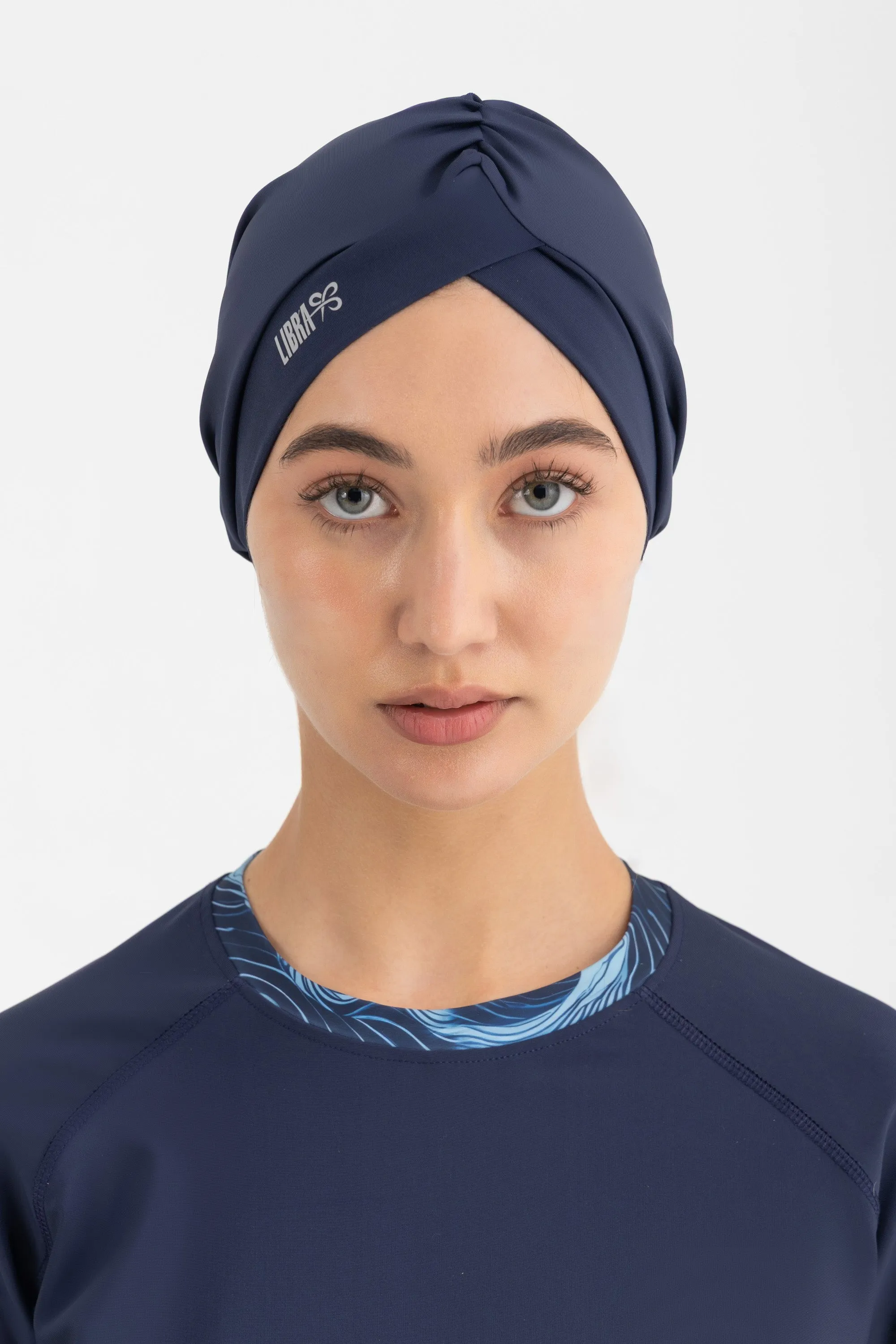 Sleek Swim Turban Navy